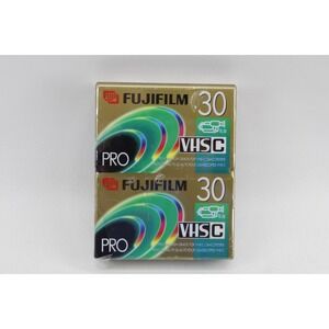 FujiFilm Pro VHS-C  Premium Blank Camcorder Tapes 2‎ Pack  PHG-TC30 NEW